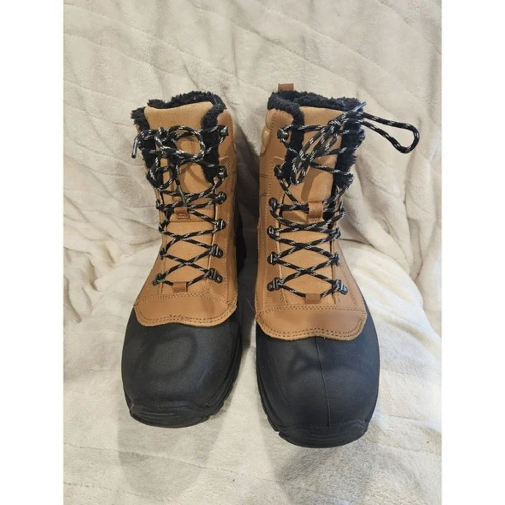 All‎ In Motion Men's Winter Boots Waterproof Faux Fur Outdoor NWOT Size 12 K078